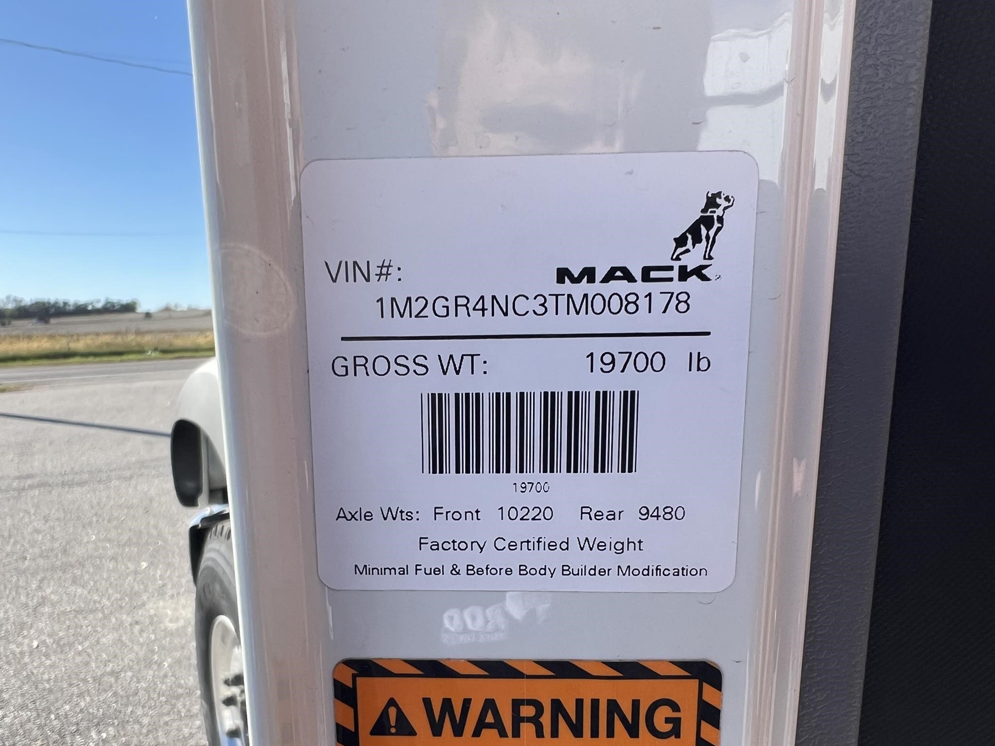 2026 MACK GRANITE 84FR 10015739705 2026 MACK GRANITE 84FR 10015739705