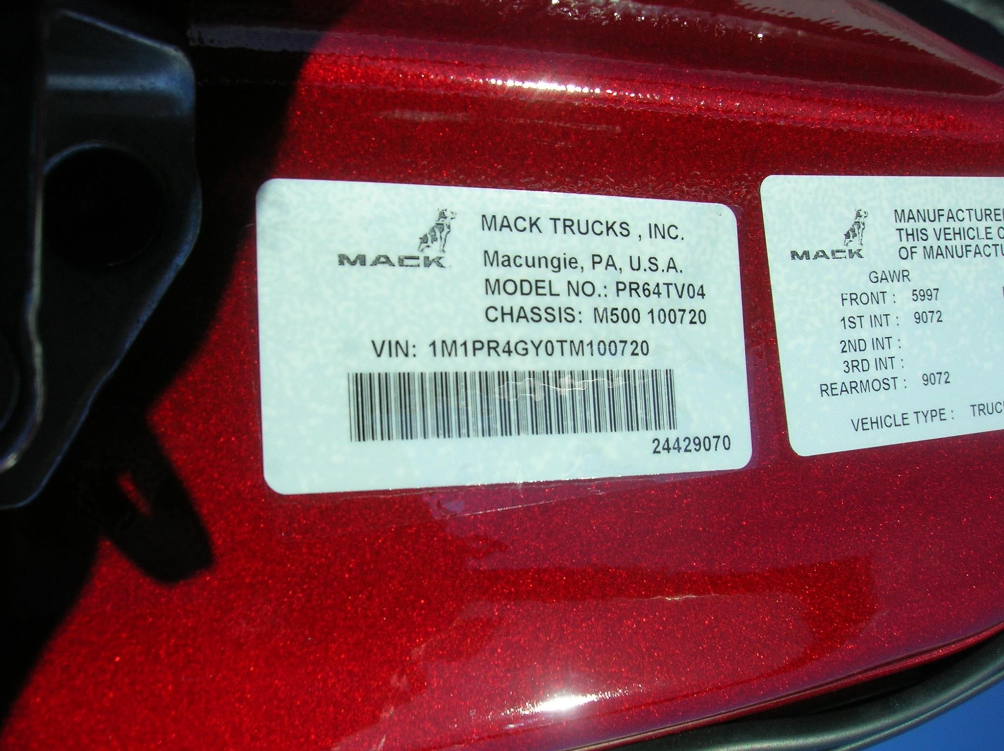 2026 MACK PIONEER 64T 10016956105 2026 MACK PIONEER 64T 10016956105