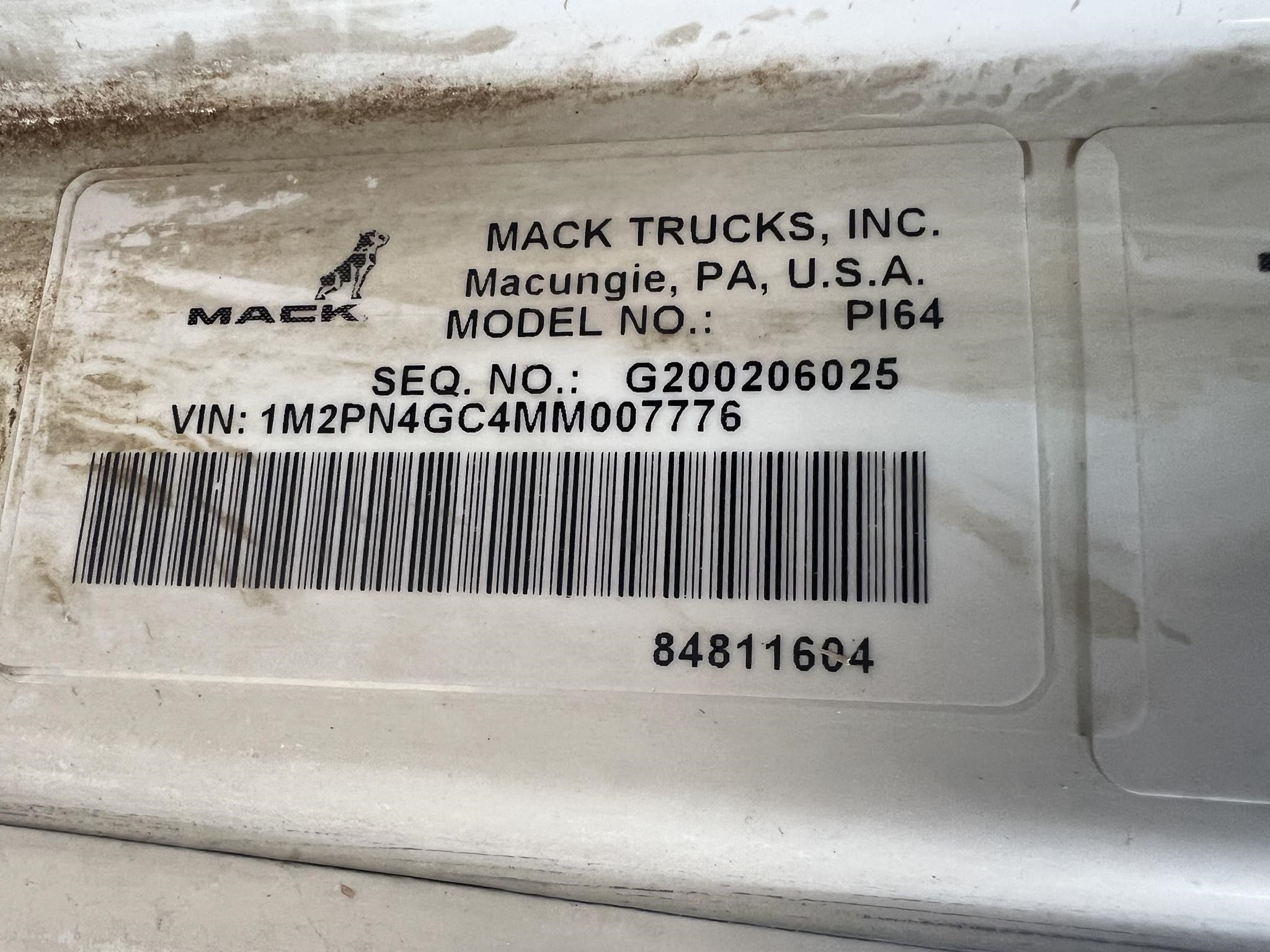 2021 MACK PINNACLE 64R 11046782949 2021 MACK PINNACLE 64R 11046782949