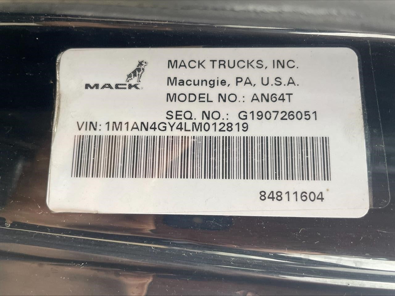 2020 MACK ANTHEM 64T 11047493392 2020 MACK ANTHEM 64T 11047493392