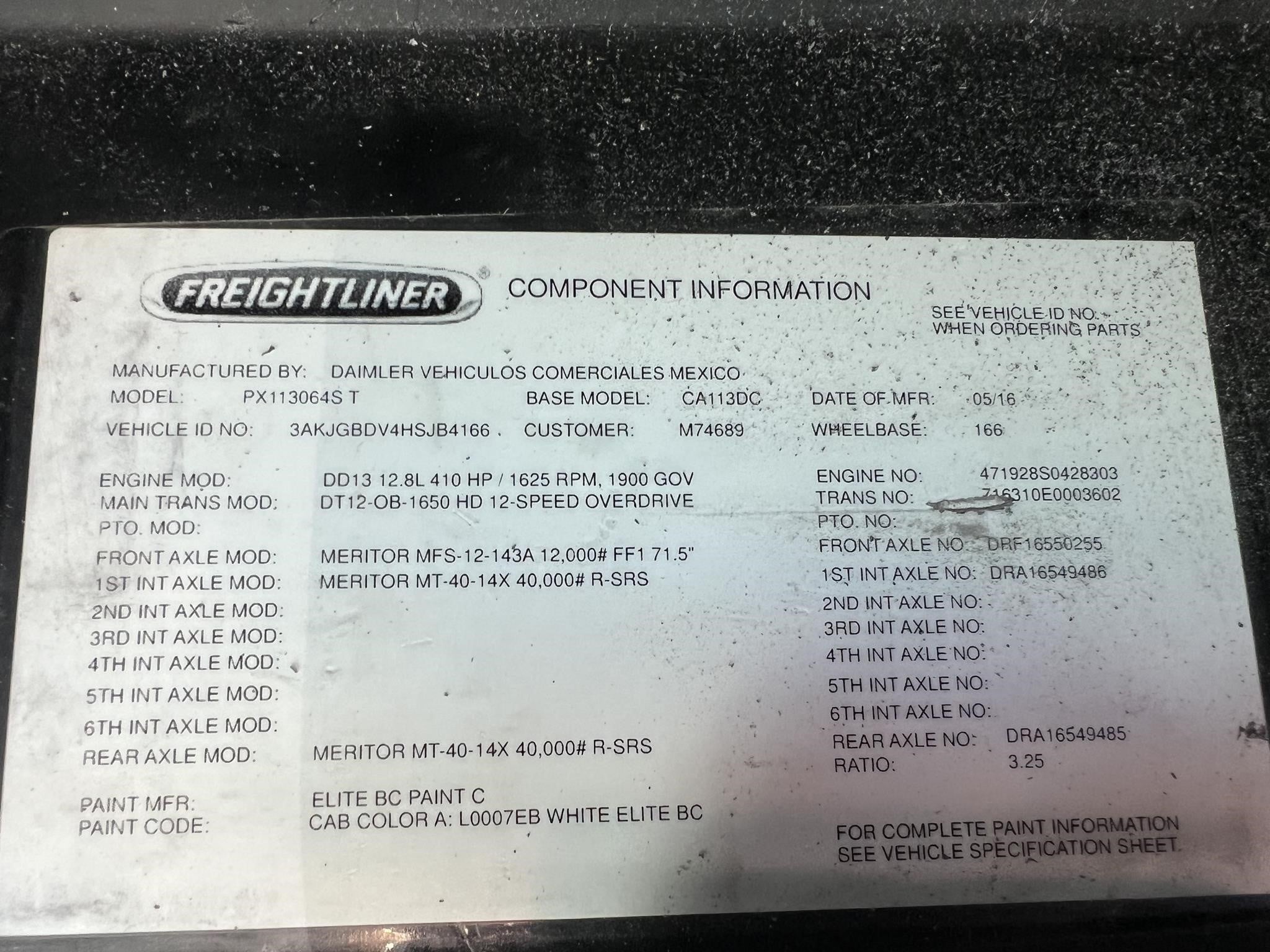 2017 FREIGHTLINER CASCADIA 113 11052950137 2017 FREIGHTLINER CASCADIA 113 11052950137